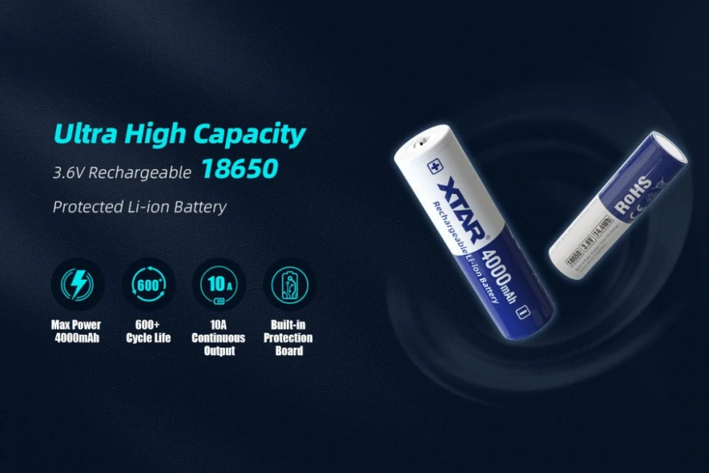 Baterie Li-ion 18650 Xtar 3.6V 4000mAh 10A Protected