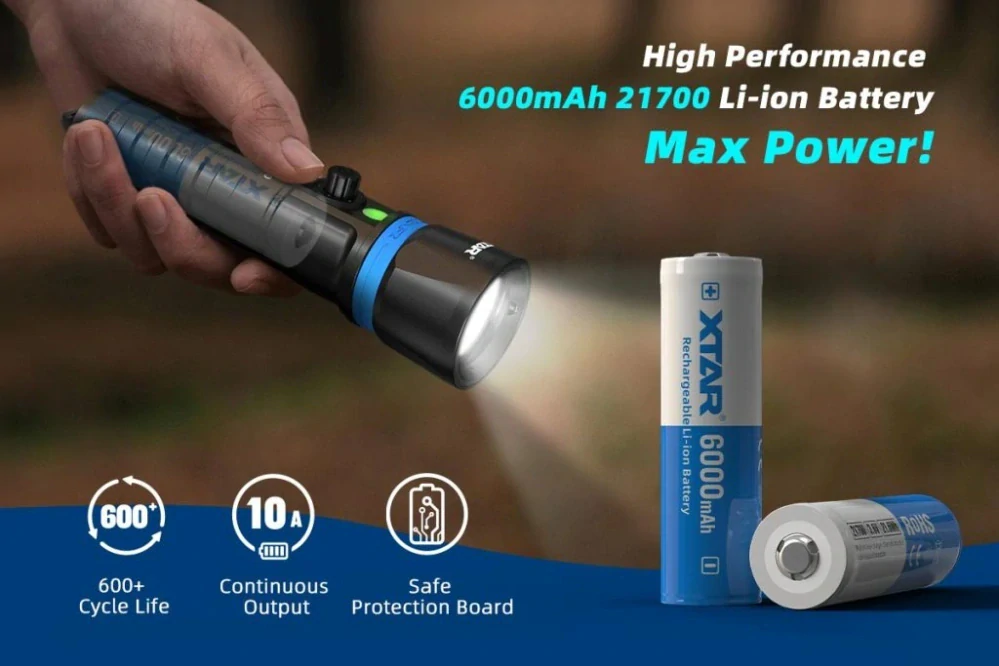 Baterie Li-ion 21700 Xtar 6000mAh 10A