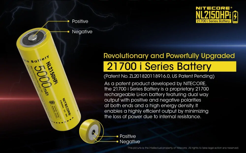 Baterie Li-ion 21700 Nitecore 5000mAh (NL2150HPi)