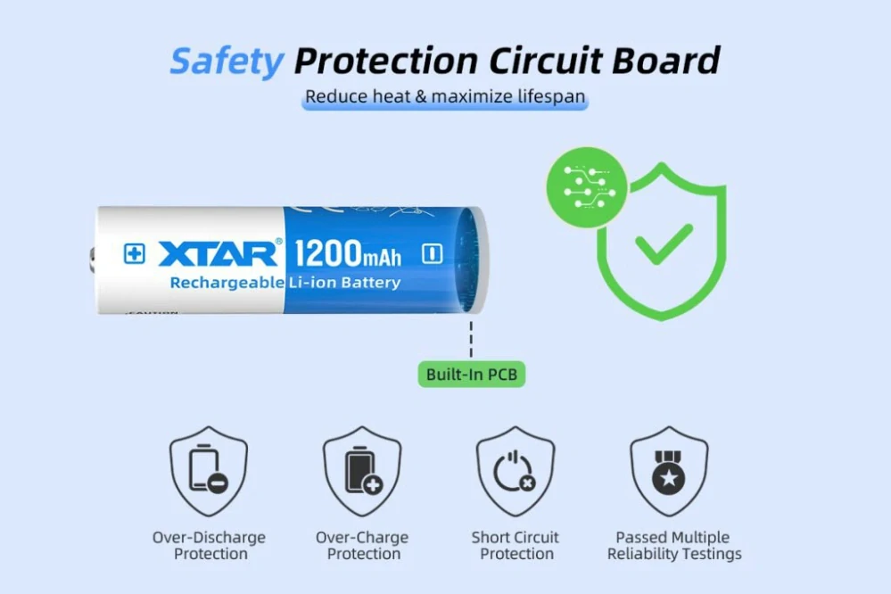 Baterie Li-Ion 14500 Xtar 1200mAh