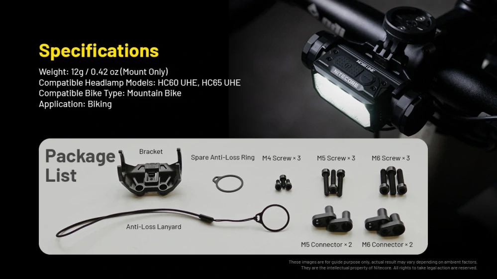 Nitecore BM06 držák čelovky HC60/65 UHE na řídítka