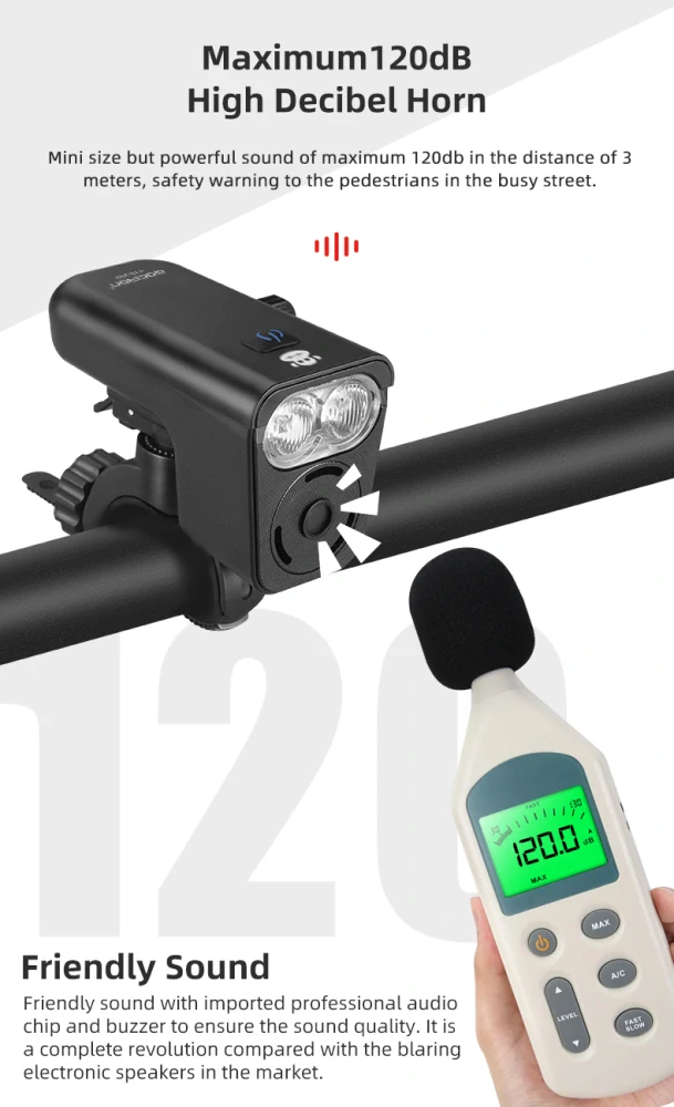 Gaciron V18-200 světlo se zvonkem