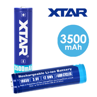 Baterie Li-ion 18650 Xtar 3.6V 3500mAh (PANASONIC NCR18650GA)